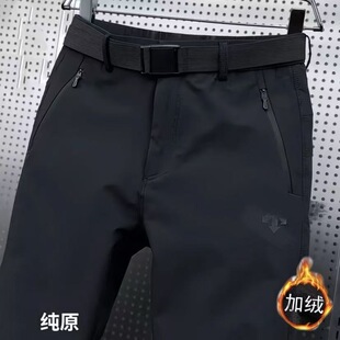 子男款 秋冬加绒加厚2026户外运动直筒休闲男裤 男士 箭头软壳冲锋裤