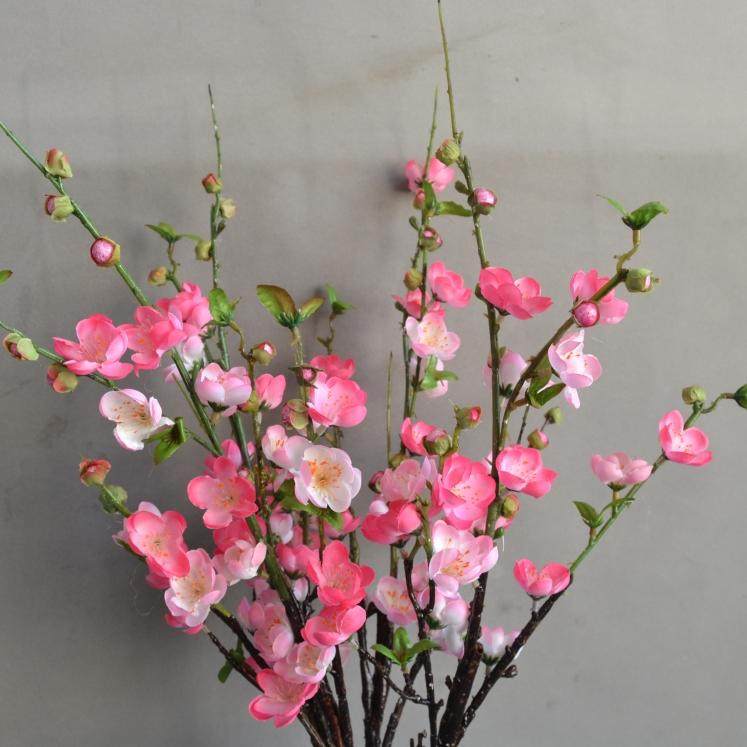 国风仿真桃花枝舞蹈用假花中式家居客厅桌面装饰假梅花拍照道具花,家居饰品,仿真花/假花,淘宝优惠券,粉丝福利购,淘宝优惠卷