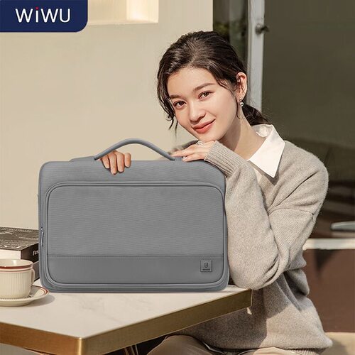 wiwu笔记本电脑包Macbookpro16寸内胆包M5Air13寸手提包m4保护套14/15寸男女高级感通勤包防水防撞可挂行李箱