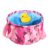 旅游折叠水盆洗漱洗脸盆旅行便携水桶泡脚洗衣钓鱼桶露营用品装 备