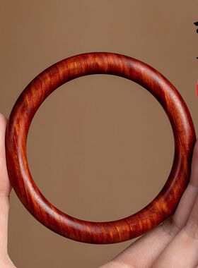 简约檀木手镯绿檀血檀木女士款饰品文艺复古民族风简约手环手镯子