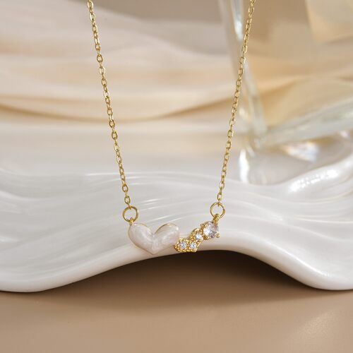 爱心项链女小众设计感锁骨链轻奢配饰跨境亚马逊爆款气质颈链