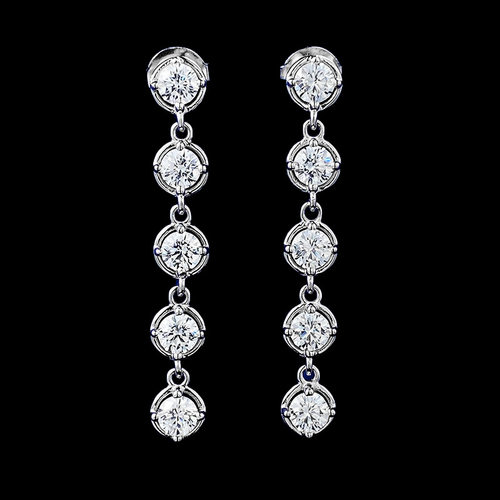 辉之翼珠宝 2023新款925纯银气泡时尚百搭气质感派对耳钉耳饰