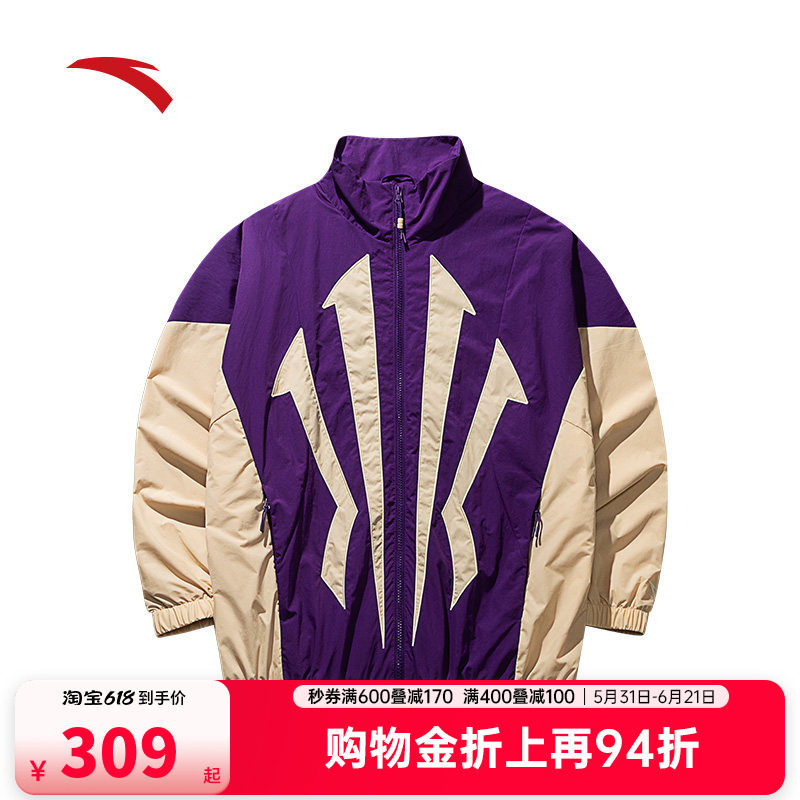 安踏凯里·欧文系列丨情侣款运动外套男女宽松篮球夹克172511605N