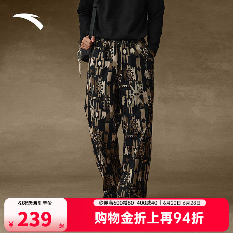安踏凯里·欧文系列丨潮流美式休闲长裤男女直筒阔腿裤172541504