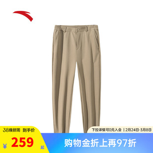 安踏精英系列丨防泼水长裤男士加绒高弹商务通勤西裤子152447507N