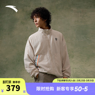 刺绣休闲夹克172611603 运动外套男女装 安踏凯里·欧文系列 美式