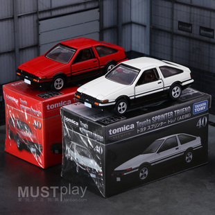 TOMY多美卡tomica premium黑盒TP40号丰田AE86初回合金车模型