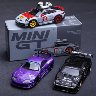 MINIGT 1067丰田速霸1068保时捷911达喀尔1081兰博基尼LB合金车模