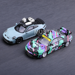 Kaido MINIGT联名129日产GTR(R33) 780保时911达喀尔1/64合金车模