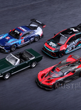 MINIGT 1166 1012 898福特野马GT3 1098现代1105布加迪合金车模型
