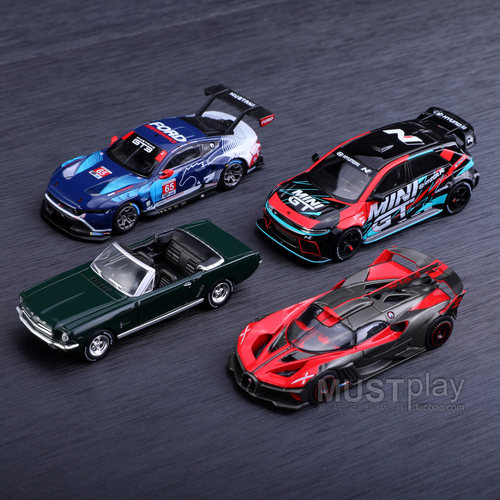 MINIGT 1166 1012 898福特野马GT3 1098现代1105布加迪合金车模型