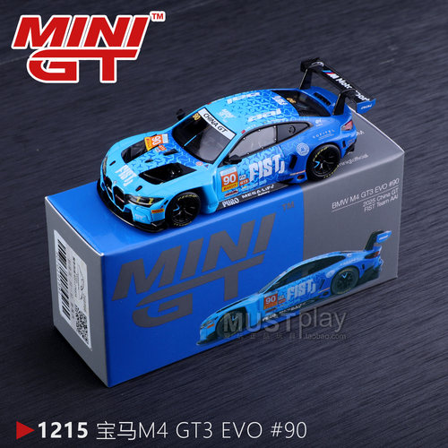 MINIGT 1215宝马M4 GT3 EVO 90号赛车1/64小比例合金车模收藏摆件