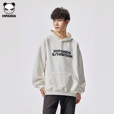 Hi Panda美式休闲字母印花连帽卫衣男女秋冬新款宽松长袖帽衫外套