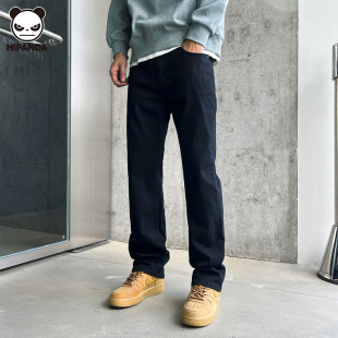 Hi Panda牛仔裤男款春季上新国潮复古风时尚休闲高街痞帅直筒长裤