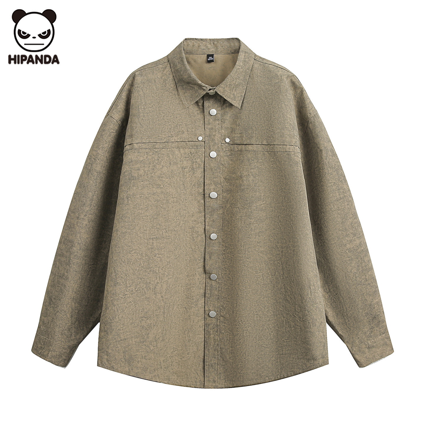 Hi Panda春季新款扎染长袖衬衫男生潮牌美式宽松休闲翻领衬衣外套,男装,衬衫,淘宝优惠券,粉丝福利购,淘宝优惠卷