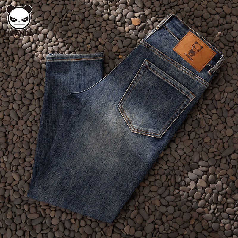Hi Panda秋冬新款男士潮牌牛仔裤休闲宽松美式高街痞帅百搭直筒裤,男装,牛仔裤,淘宝优惠券,粉丝福利购,淘宝优惠卷