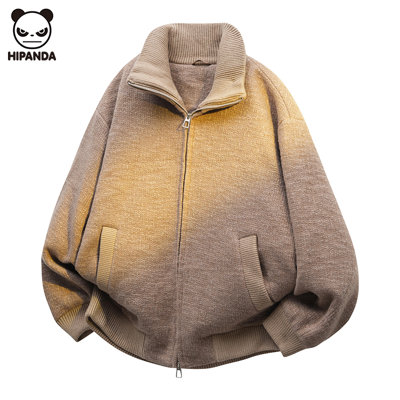 Hi Panda美式潮牌羊毛羽绒服男冬季新款宽松慵懒百搭加厚立领外套