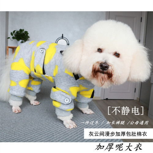 毛呢大衣冬装包肚贵宾网红比熊