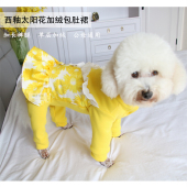 潮查利家狗狗秋冬加绒保暖包肚四脚公主裙子泰迪比熊雪纳瑞护肚子