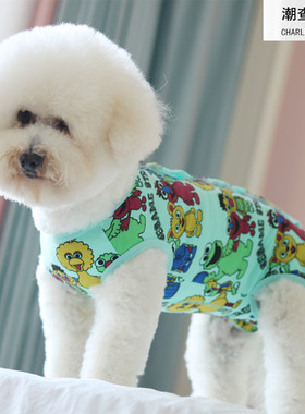 春夏包肚网红全棉t恤中小型犬