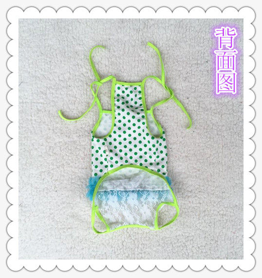 狗狗衣服 夏装 泰迪 宠物吊带背心四脚短裤猫咪小狗贵宾网眼蕾丝