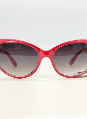 欧美高端品质时尚红色猫眼女式太阳镜防紫外防嗮防强光墨镜