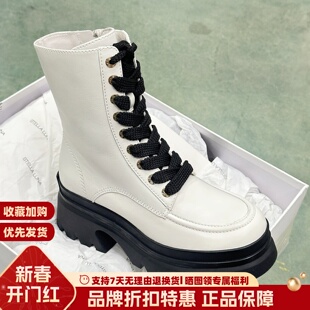 STELLA LUNA露娜欧美风圆头厚底短靴侧拉链马丁靴机车靴SL321044