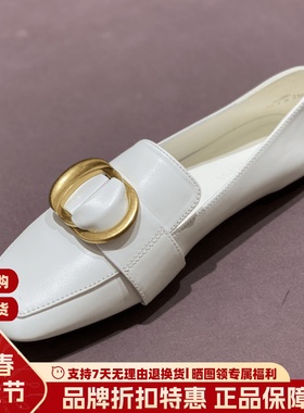 STELLALUNA露娜英伦乐福鞋方头平底鞋小皮鞋一脚蹬豆豆鞋SL122061