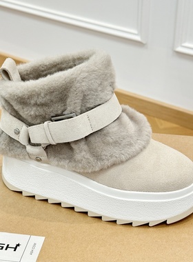 ASH女鞋秋冬厚底增高防滑加绒保暖毛毛雪地靴时尚棉鞋AP340L40031