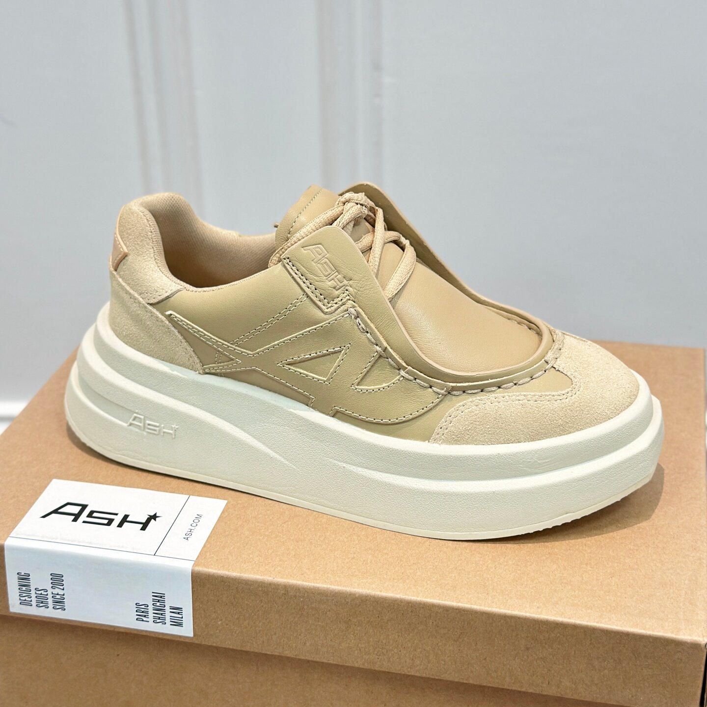 ASH艾熙女鞋厚底一脚蹬运动休闲鞋板鞋百搭轻质松糕鞋AO340L40041