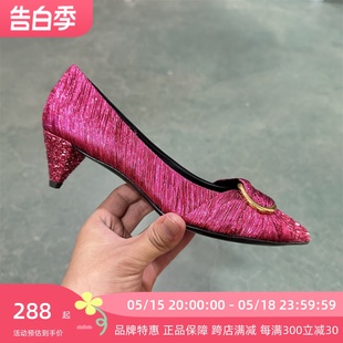 女复古时尚 低跟单鞋 LUNA尖头浅口猫跟优雅高跟鞋 STELLA SLP318068