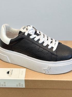 ASH增高厚底复古做旧脏脏鞋真皮透气休闲板鞋松糕鞋女AO140L40054