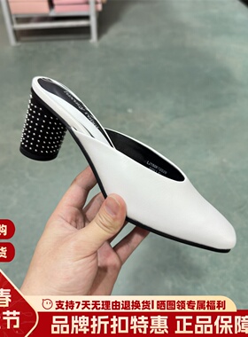 Luxury Rebel 女鞋新款时尚铆钉跟凉拖包头高跟凉鞋LJ150K12026