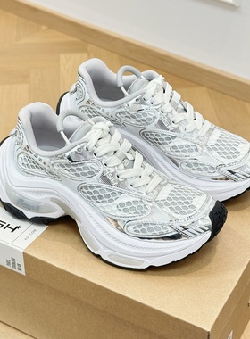 ASH女鞋撞色透气增高休闲鞋运动鞋气垫厚底复古老爹鞋AP140B40001