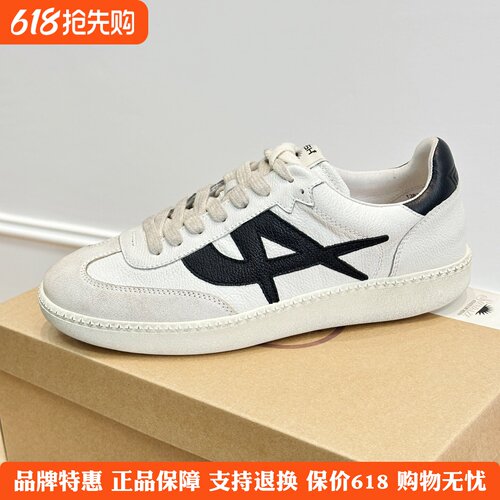 ASH复古做旧拼色百搭德训鞋