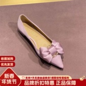LUNA 露娜尖头浅口平底鞋 时尚 STELLA 蝴蝶结仙女平跟单鞋 SL321058