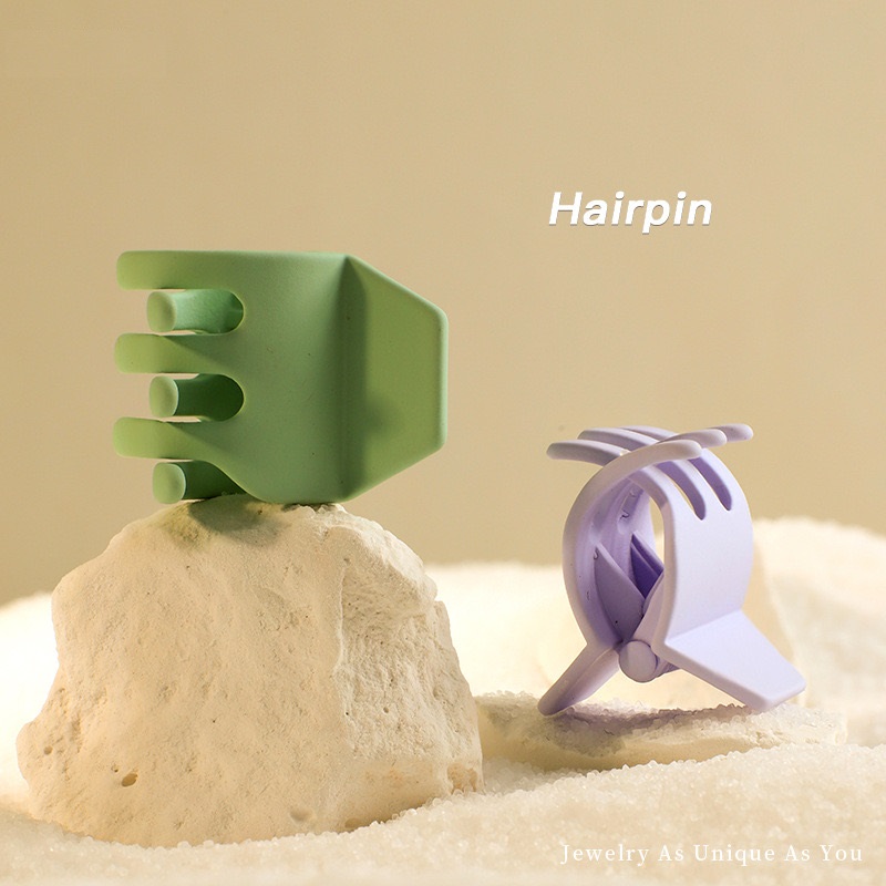 other*stories莫兰迪色金属迷你简约淡雅小法卡抓夹鲨鱼夹少女