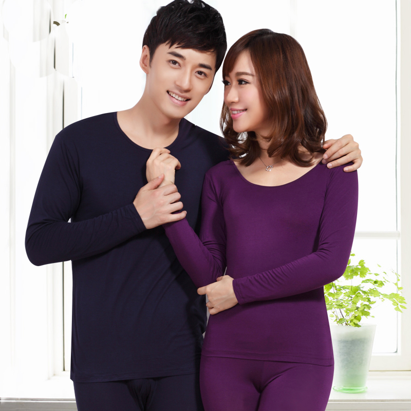 莫代尔超薄款圆领美体保暖内衣