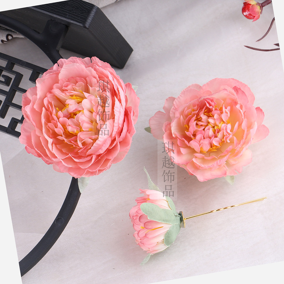 汉服国风牡丹头饰绢纱花朵发饰发钗古装发簪汉服唐风后压发饰花簪,饰品/流行首饰/时尚饰品新,发饰,淘宝优惠券,粉丝福利购,淘宝优惠卷