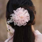 唐风花朵芍药牡丹发夹侧边夹子超仙甜美花朵头饰氛围汉服配饰发饰