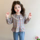 宝宝时髦休闲格子春季 儿童洋气春装 衬衣外套 春秋2026新款 女童衬衫