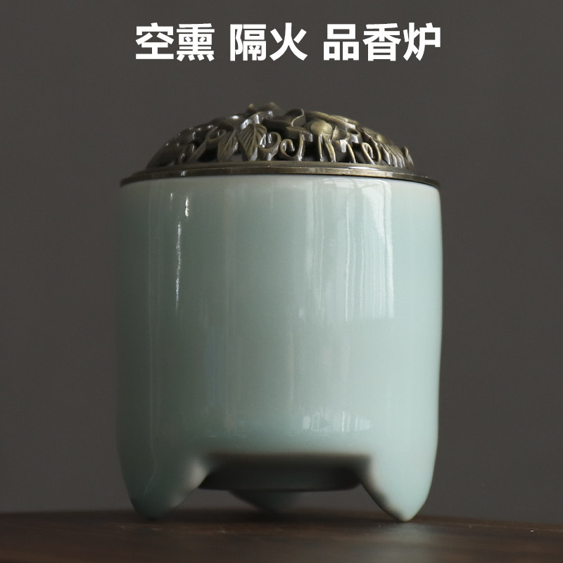 日式隔火香薰炉品香闻香杯埋炭图片