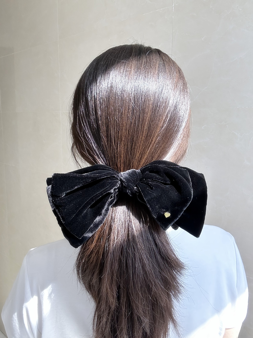 桑蚕真丝绒蝴蝶结复古发夹