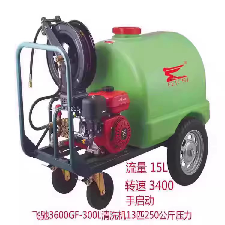 飞驰3600GF-300L汽油洗车机13匹250公斤压力2500GF清洗机刷车泵