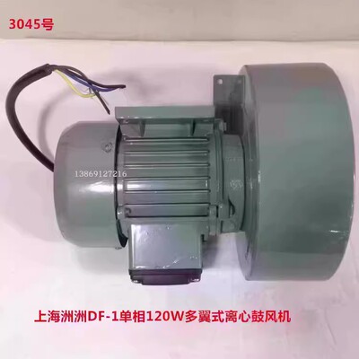 上海洲洲DF-1单相120W多翼式离心鼓风机 排烟风机 3045号 5.895KG