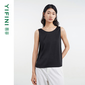 V领宽松背心打底T恤Y00B1302 易菲正反两面时尚 专柜同款 Yifini