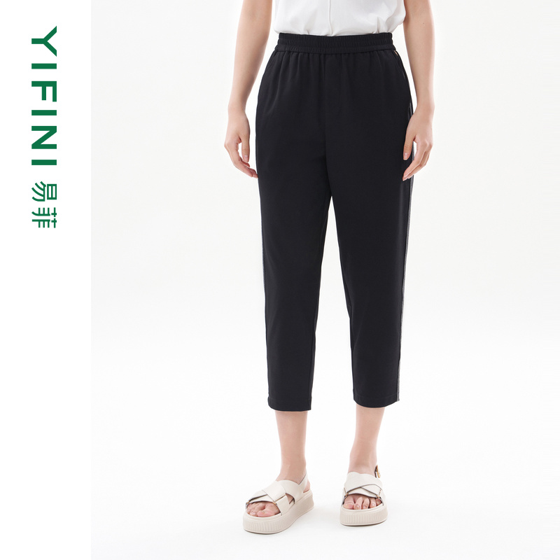 易菲休闲八分裤通勤慢跑裤子