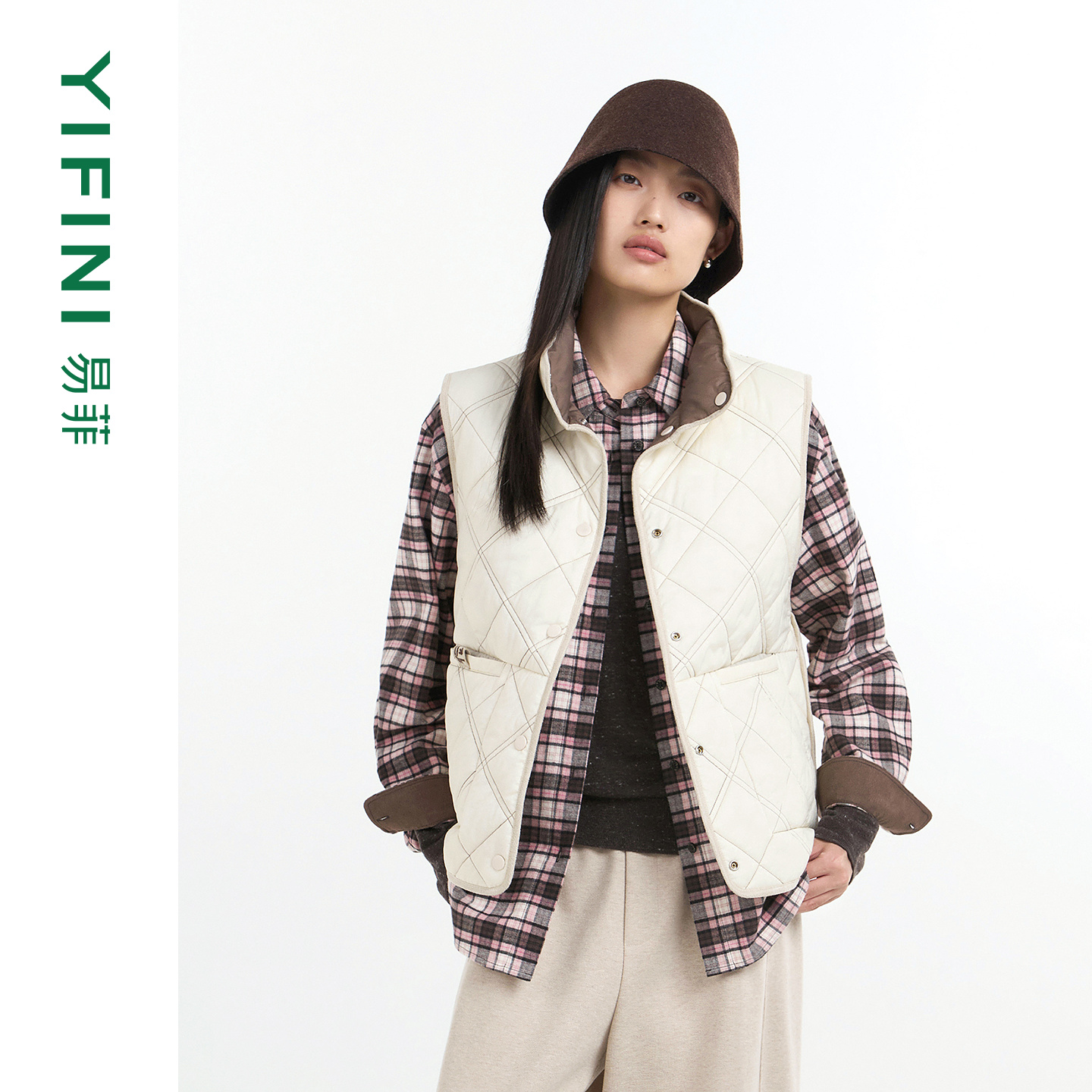 易菲双面可穿复古时尚宽松棉服