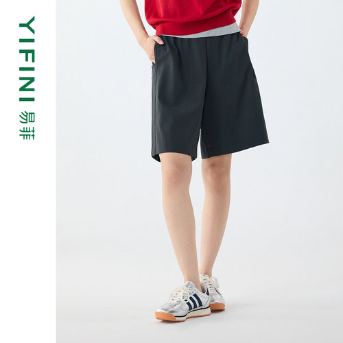 易菲简约时尚宽松休闲短裤